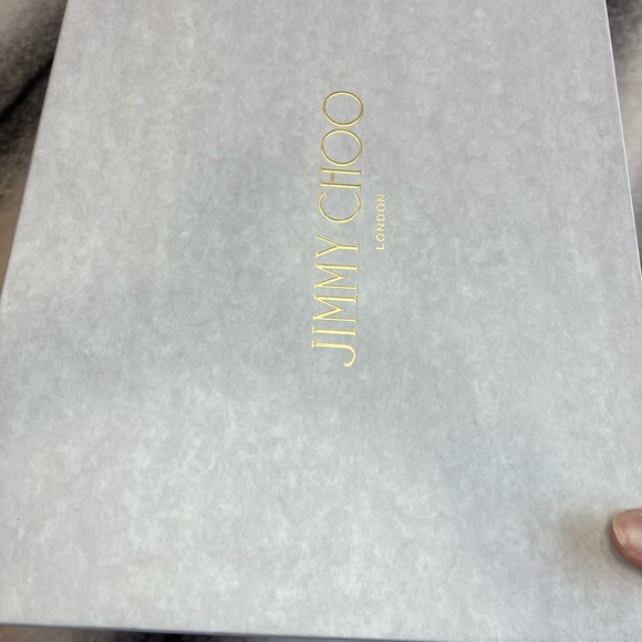 Jimmy Choo Saphie 120 mm Crystal Charm Black Suede Platform Heels - Picture 10 of 10